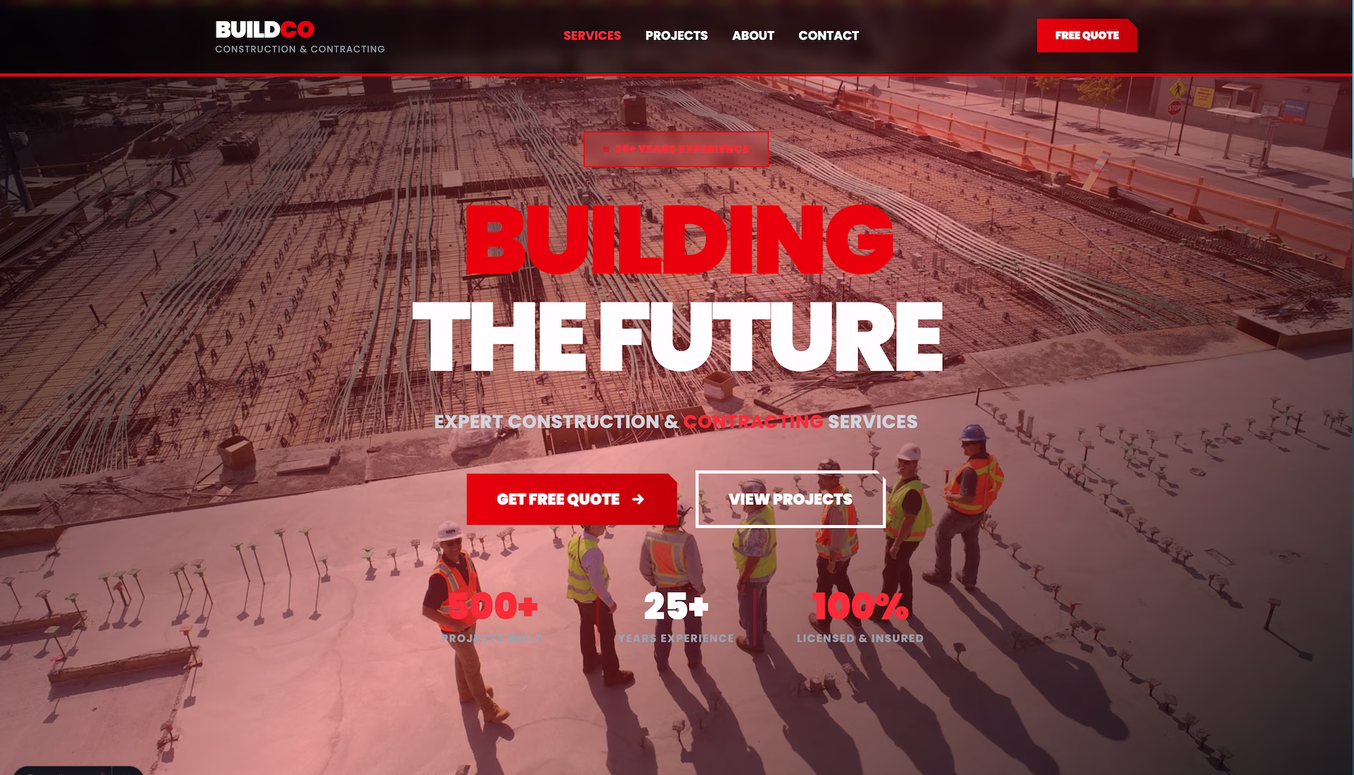 Construction & Contractors Landing Page Template