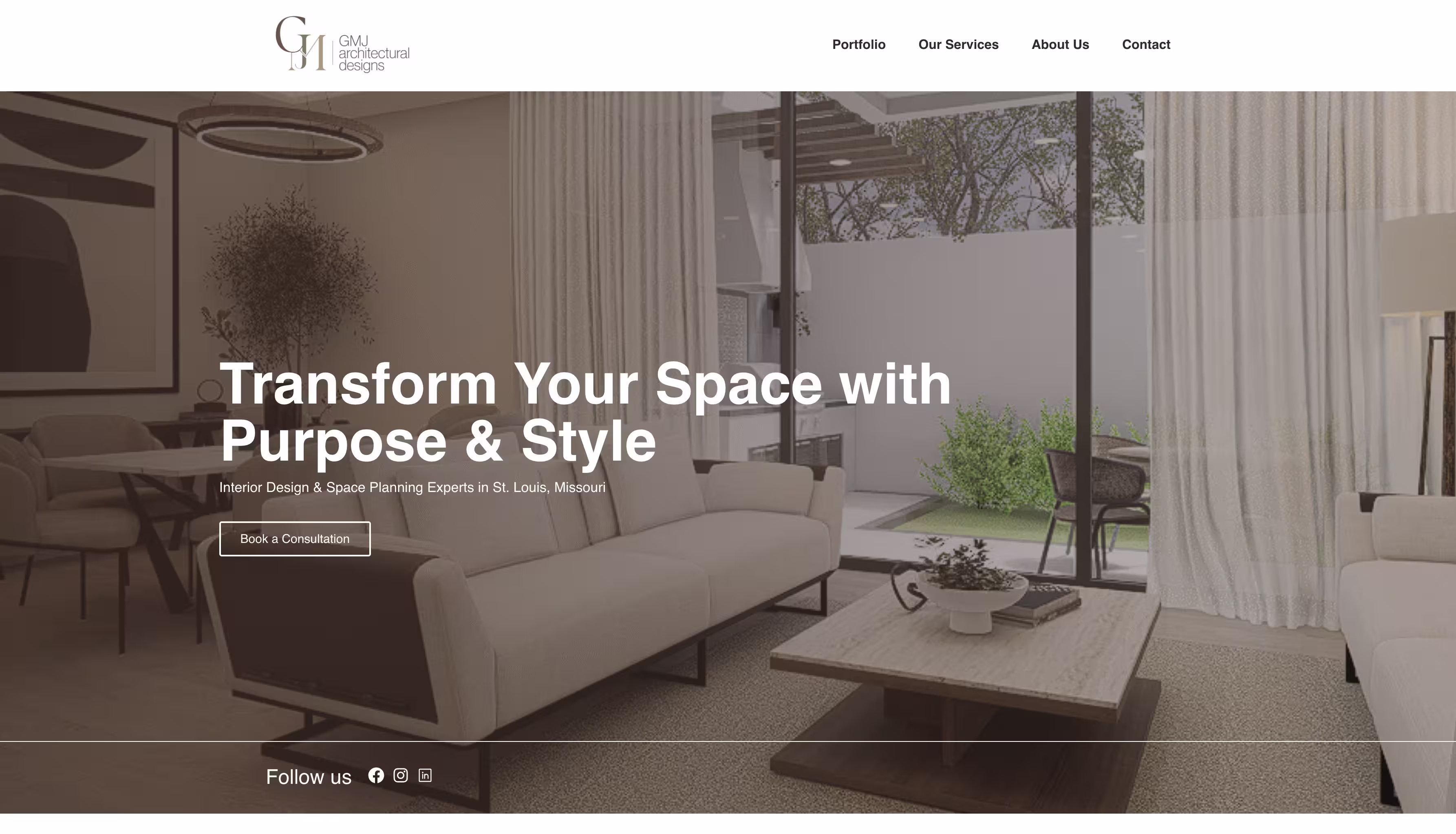 GMJ Architectural Design - Interior Design Studio Website