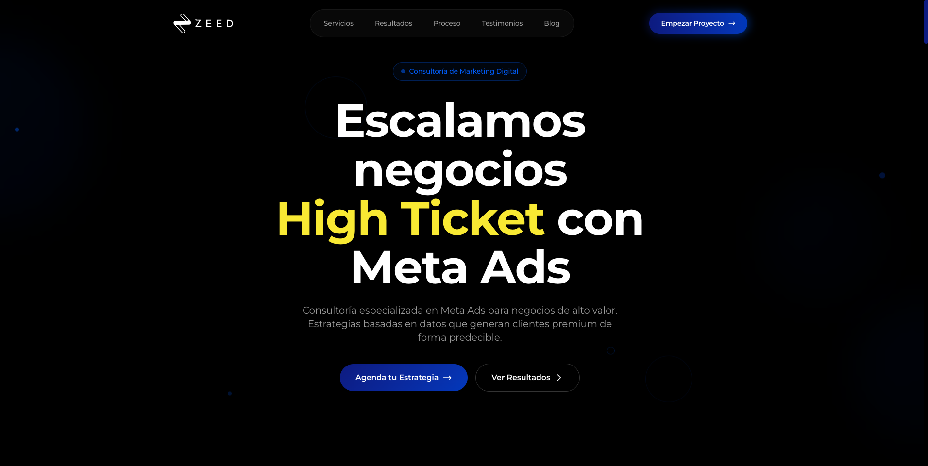 Zeed - Meta Ads Marketing Agency Website